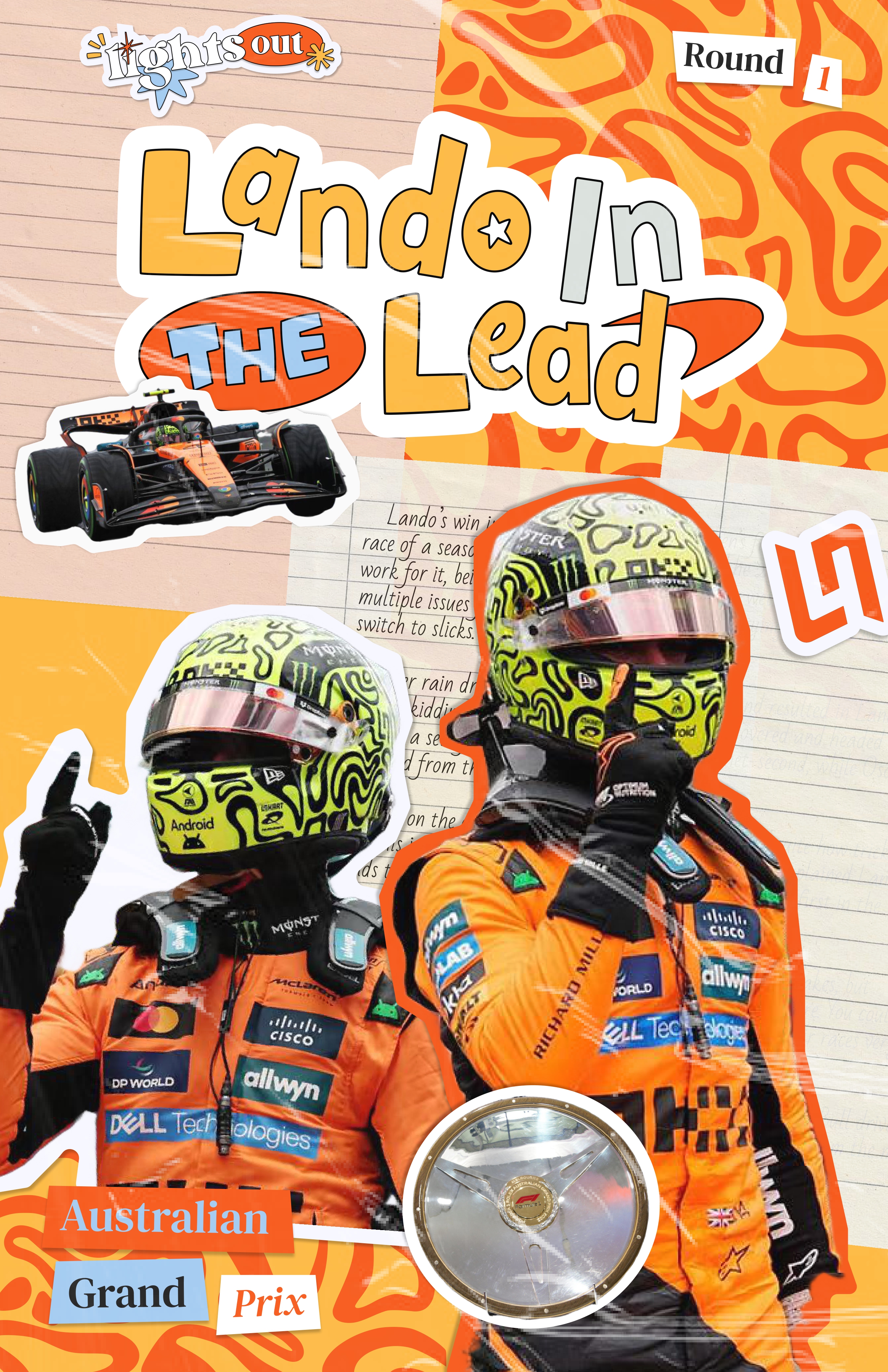Lando in the Lead - Australian Grand Prix Magazine Cover