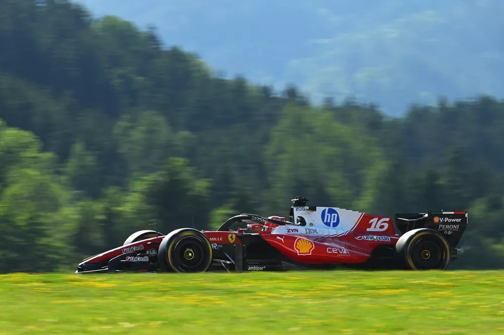 A ferrari on track in Austria